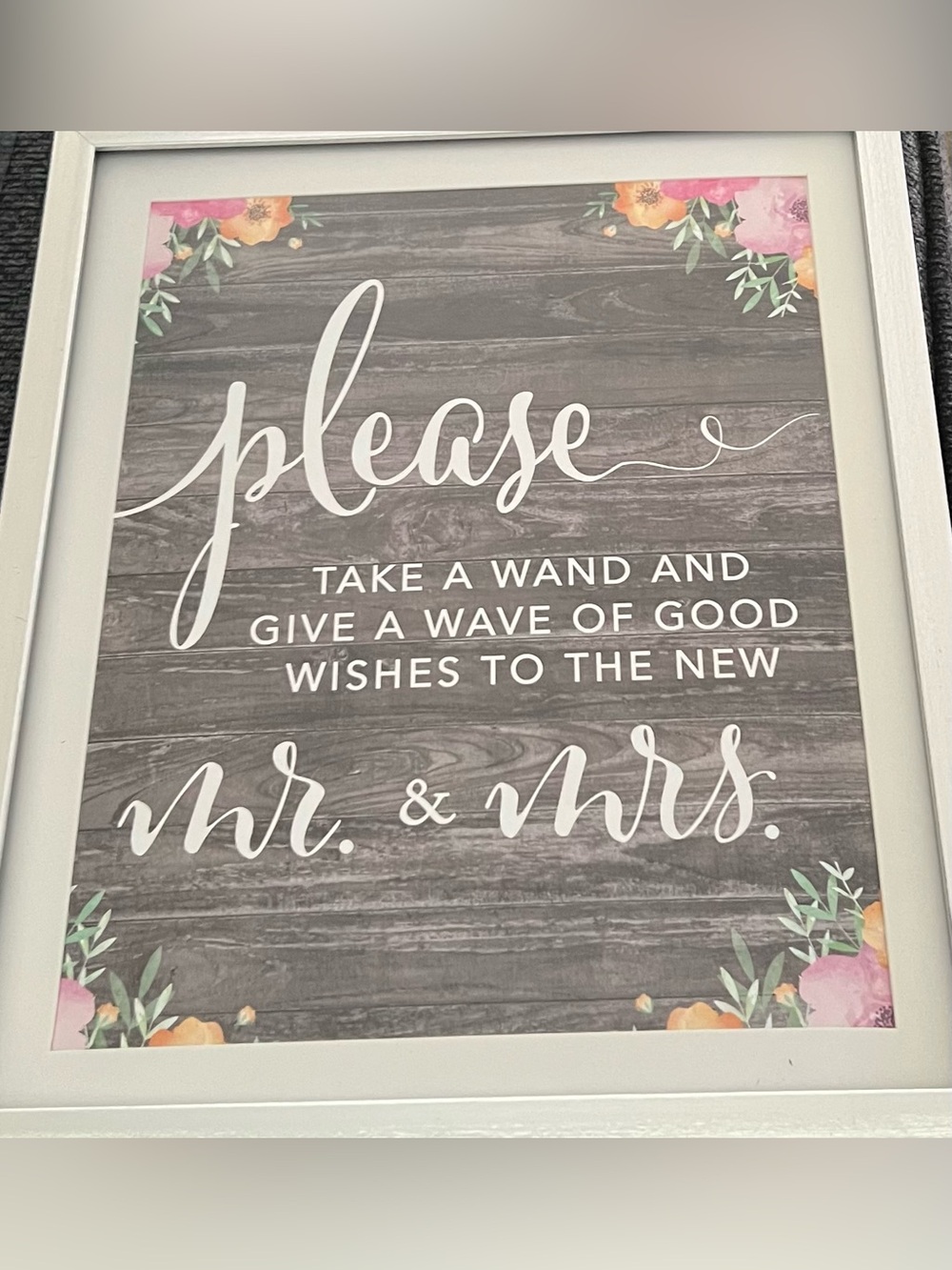 Wedding Wands Rustic Sign